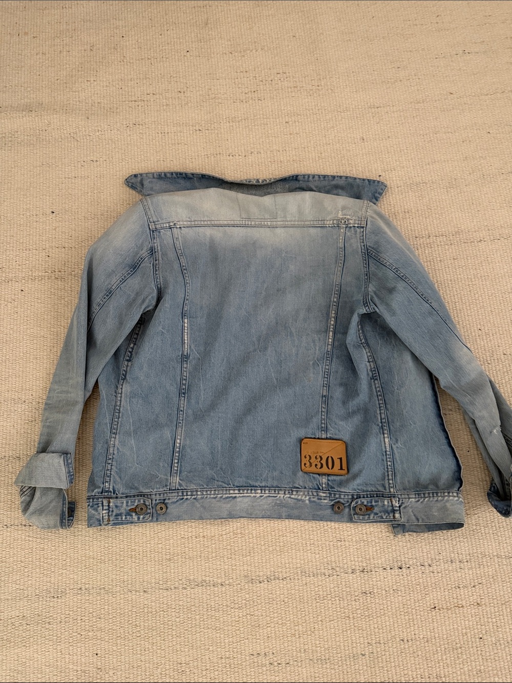 G-Star 3301 Light Blue Distressed Denim Jacket - Picture 4 of 5